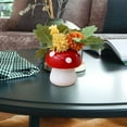 thumbnail image 4 of Fiudx Jarrón Fungoide, Encantadora Decoración de Cerámica, Diseño de Hongo Rojo Vibrante, Arreglo Floral Versátil, Ideal para La Oficina En Casa o La Sala de Estar, Regalo Perfecto para Cualquier Oca, 4 of 6
