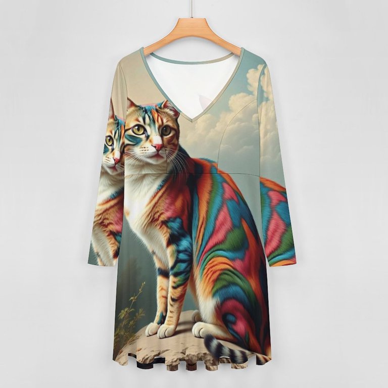 knee length dresses for ladies Cherry Cat Dress