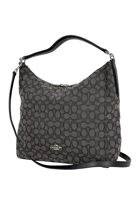Pre-Owned Coach Signature Tote Bag, 2-Way Shoulder Canvas, Gray, F58327, Women's (Good)