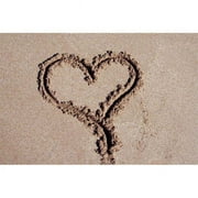 Confluence Art Group 1777757-high 12 x 12 in. Sandy Beach Heart on Dura Wrap