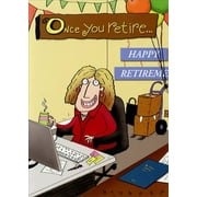 Oatmeal Studios Woman At Desk Retirement Funny Retirement Card