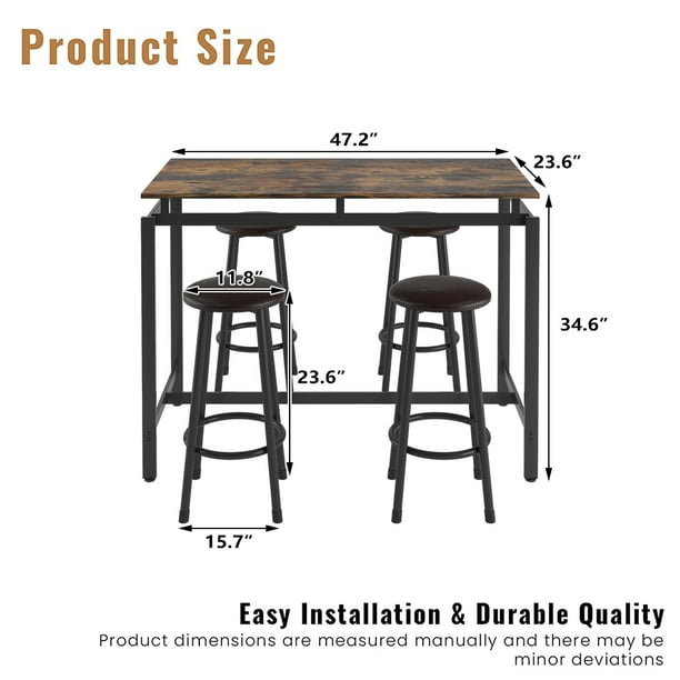 Pub size table and chairs hotsell