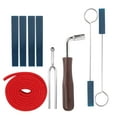 thumbnail image 4 of Tuning Lever Felt, Not Easy To Damage Stainless Steel Wrench Piano Tuning Set, With Wooden Handles For Beginners Professionals, 4 of 8