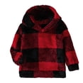 thumbnail image 1 of Gibobby Camisas De Vestir Otoño Invierno niños pequeños niñas manga larga cuadros estampados polar Sudadera con capucha Tops prendas de vestir para niños ropa(Rojo, 4-5 Años), 1 of 5
