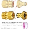 thumbnail image 3 of 2 uds conector de manguera de jardín de latón conector rápido macho hembra adaptador de acoplamiento de manguera de agua-z, 3 of 5