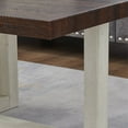 thumbnail image 4 of Roundhill Furniture Luno Contemporary End Table, Walnut and White, 4 of 8