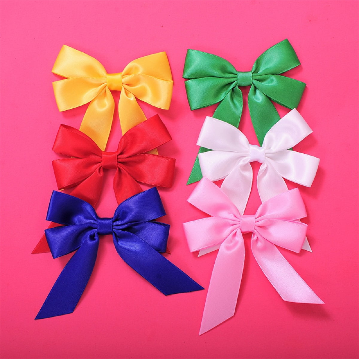 60 Pcs 3.35 Inch Satin Ribbon Bows in Premium Box for Christmas Gift Wrapping, Wedding Party Decorations- Mixed Color