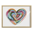 thumbnail image 2 of Kate and Laurel Blake Labyrinth Heart Framed Printed Glass Wall Art by Jessi Raulet of Ettavee, 18x24 Natural, Decorative Rainbow Heart Art for Wall, 2 of 8