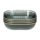 thumbnail image 1 of Plato de frutas Plato decorativo cuadrado Plato de frutas for el hogar Cocina Hotel Restaurante Plato de refrigerios Plato de dulces Juego de 4, 1 of 7