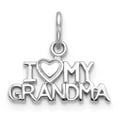 thumbnail image 1 of 14K White Gold Charm Pendant Themed 12 mm 15 I Love My Grandma, 1 of 3