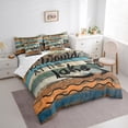 thumbnail image 3 of Homewish Adult Hunting and Fishing Bedding Comforter Set 7pcs, Vintage Lake House Queen Bedding Sets, Rustic Farmhouse Reversible Queen Sheet Sets, Lightweight Room Decor, 3 of 7