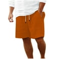 thumbnail image 2 of Awdenio Shorts Men Casual Corduroy Shorts Lightweight Elastic Waist Drawstring Summer Beach Shorts, 2 of 6