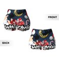 thumbnail image 5 of Lsque Sml Jeffy Pattern High Waisted Biker Shorts for Women-Tummy Control Fitness Athletic Workout Running Yoga Gym Shorts,Moisture-Wicking-Medium, 5 of 9