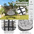thumbnail image 7 of Single Person Folding Egg Chair with Stand,Indoor & Outdoor Hanging Swing Chair, Heavy Duty 330lbs Capacity, Foldable Design, Adjustable Anti-Slip Feet for Patio, Balcony, Garden, Bedroom, 7 of 7