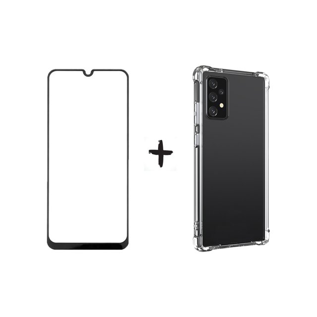 Funda de teléfono con protector de pantalla antichoque para Samsung A53 5G