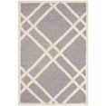 thumbnail image 1 of Safavieh Cambridge Collection CAM142D Handmade Moroccan Geometric Silver and Ivory Premium Wool Square Area Rug (8' Square), 1 of 10