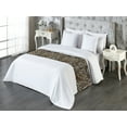thumbnail image 3 of Leopard Print Bed Runner, Wild Big Cat of Jungle Skin Pattern with Blots Spots Forms, Decorative Accent Bedding Scarf for Hotels Homes & Guest Rooms, King, Caramel Dark Brown and Beige, by Ambesonne, 3 of 3