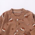 thumbnail image 5 of Gibobby Infant Newborn Baby Girls Clothes Soft Rompers 3 6 9 12 18 24Months 2T Long Sleeve Onesie Sleepwear Infant Baby Fall Winter Clothes(9-12 Months,Brown), 5 of 7