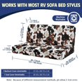 thumbnail image 7 of Uourmeti Cow Print Daisy Pattern Jackknife Sofa Bed Slipcovers Washable, Fit for Travel Trailer Trips, RV Dinette Cushion Covers Fit for Loveseat, 7 of 7