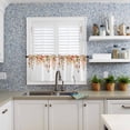 thumbnail image 6 of Half Window Curtain 36 Inches Long, Orange Botanical Window Treatment Curtain Drapes, Watercolor Leaf Fall Thanksgiving Small Tier Curtains for Bathroom Over Sink, 27.5"x36", 2 Panels, 6 of 7