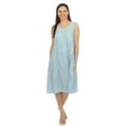 thumbnail image 5 of White Mark Women's Sleeveless Tiered Chambray Midi Dress, 5 of 6