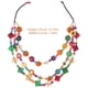 thumbnail image 2 of EeaseMX Collar estilo bohemio retro para mujer, con cuentas de madera tejidas a mano, de concha de coco, joyería de playa, colgante para damas y niñas (colorido), 2 of 7