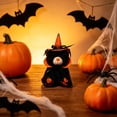 thumbnail image 6 of WYBXZ Black Pumpkin Bear Plush, 11.81IN Stuffed Animal for Halloween, Soft Lint-Free Plush, Spooky Cute Fall Decorative Pillow Toy, 6 of 7