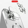 thumbnail image 3 of Dteck MagSafe Compatible Clear Case for iPhone 13 Pro Max, Slim Plating Transparent PC Cover Magnetic Rugged Case, Silver, 3 of 4