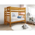 thumbnail image 5 of Bedz King Tall Bunk Beds Twin over Twin Mission Style with End Ladder, Honey, 5 of 6