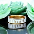 thumbnail image 3 of 6mm Til Death White Enamel Ring, Wedding Band, Bridal Promise Ring, Personalized Enamel Band, Sterling Silver Ring, Valentine’s Gift for Her, 3 of 6