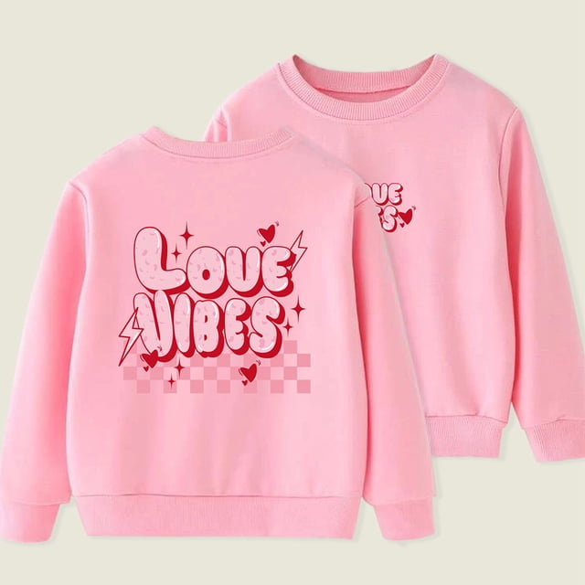 RXIRUCGD Chandail à Capuchon Décontracté à Manches Longues pour Fille et Garçon, Imprimé, Rose, Taille : 6 Ans