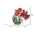 thumbnail image 2 of Vickerman 9.8" Artificial Red/Purple Butterfly Orchid In Glass Pot., 2 of 5