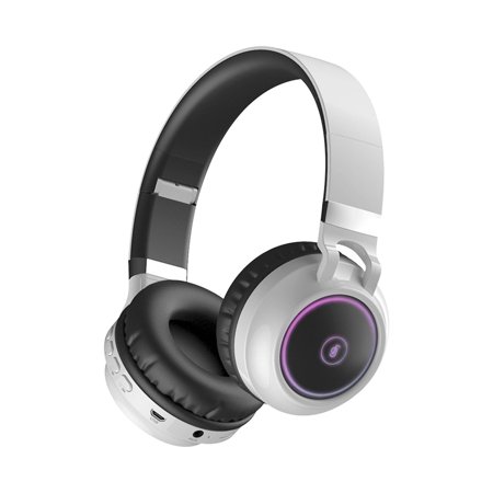 ZToonmas Rgb Bluetooth Headphones Over Ear Foldable Headphones Wireless Bluetooth 5.0 Headset Bluetooth/Fm/Tf Card Play and Aux-In Function Colorful Led Aperture Built in Microphone