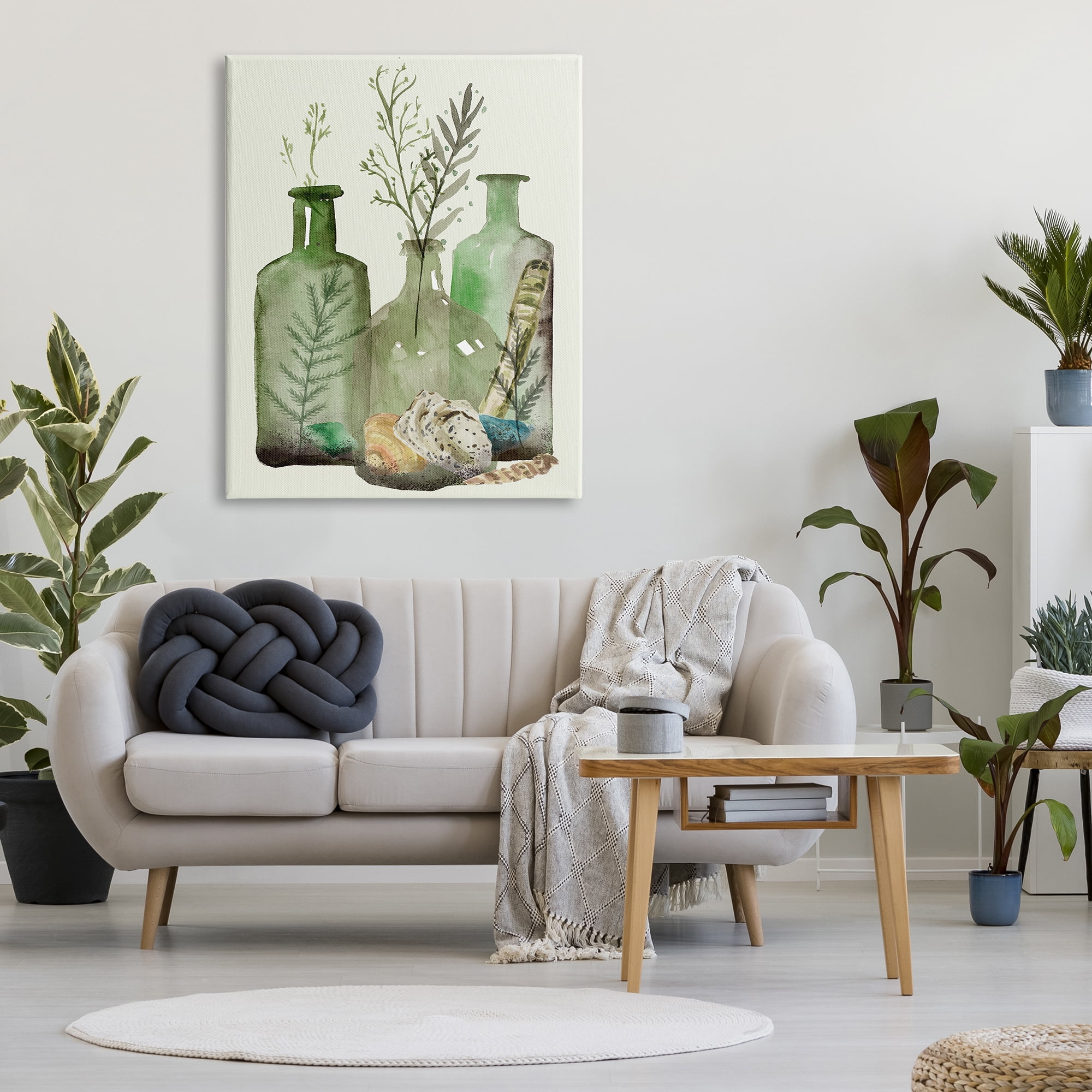 Stupell Industries Fern Plants Nautical Seashells Green Jug Still Life, 36 x 48, Design by Melissa WangÃÂ&nbsp;