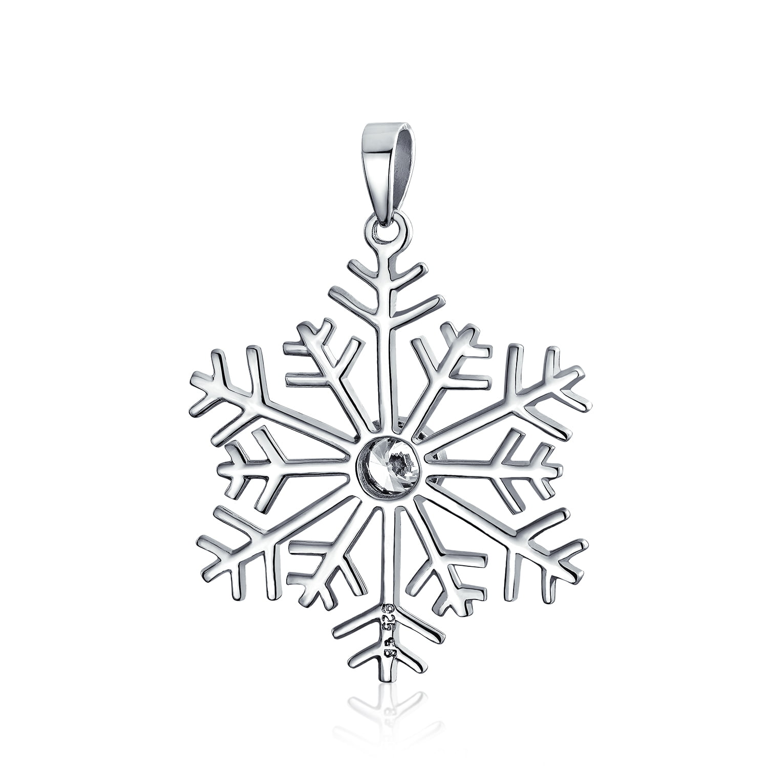 925 Sterling Silver CZ Zircon Snowflake Chain Bracelet Women Lady Jewellery Gift