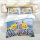 thumbnail image 5 of Plátanos en Pijamas Conjunto de sábanas temático, trío de piezas, cómodo y amigable con la piel, diseño único, regalo de decoración para el hogar para familiares, amigos y fans,173cm *218cm, 5 of 6