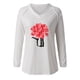 thumbnail image 4 of Ichuanyi Liquidación Mujeres Fashion Investment Lo suelto Valentín Impresión de la manga completa V BLUSEL ICHUANYI WER202308243497, 4 of 4