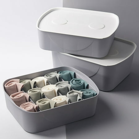 

Drawer Lingerie Tile Storage Organizer Space-Saving Storage Box For Bra Socks Ties And Belts