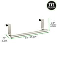 thumbnail image 5 of mDesign Modern Metal Over Door Rack and Towel Holder for Kitchen Cabinet, Satin, 5 of 6