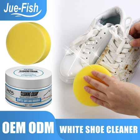 La crème nettoyante pour chaussures blanches WREESH est un puissant  détachant qui élimine efficacement la saleté avec un baume nettoyant sans  eau