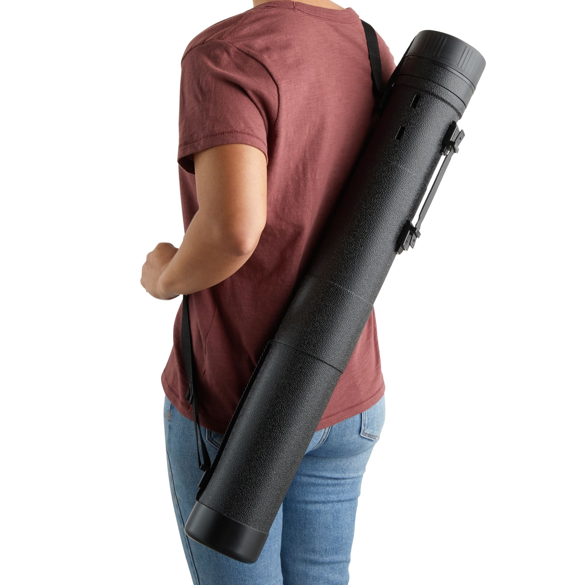 Poster Tube Carry Case Expandable Fittings Holder With Strap