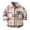 Pink, variant on Boys Girls Plaid Shirt Spring Fall Long Sleeve Button Down Lapel Collared Plaid Jacket Kids Casual Outerwear