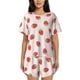 thumbnail image 1 of Balery Strawberry Conjunto de Pijama para Mujer con Estampado, Dos Piezas de Manga Corta y Shorts, Ropa de Dormir Suave con Cuello Redondo y Bolsillos-Large, 1 of 6