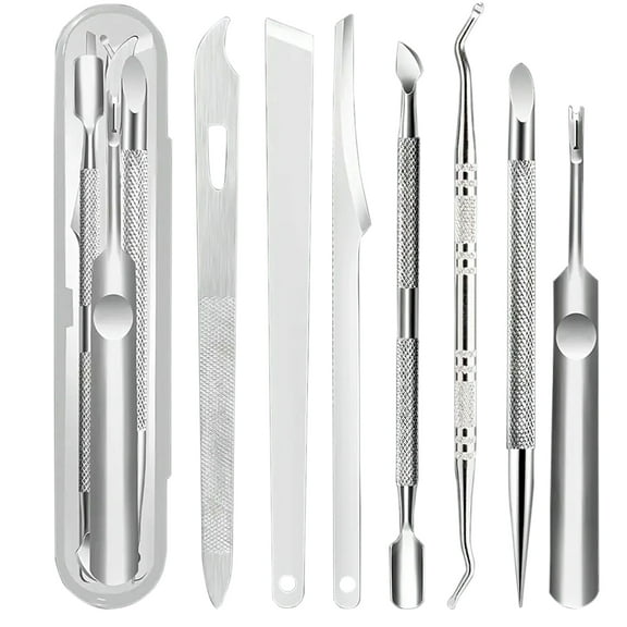 FORICOM 7-Piece Nail Care Set with Nail File, Nail Polisher, Nail Edge Pusher, Nail Care Tools, Nail Care Kit, Foot Care and Hand Care Tools, Manicure Set