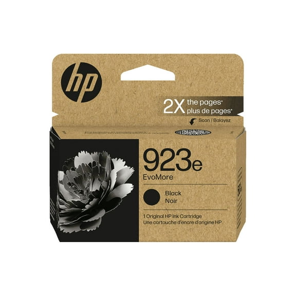 HP 923e EvoMore Black Original Ink Cartridge, 1,000 pages, 4K0T7LN