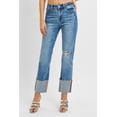 thumbnail image 5 of Risen Jeans - High Rise Wide Cuffed Straight Jeans - RDP5484, 5 of 11