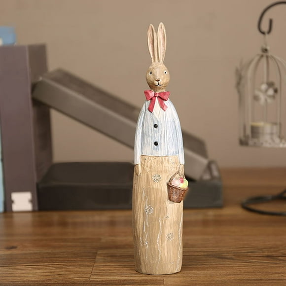 Japceit Poupée de Pâques Ornement Lapin Dessin Animé Cadeau d'Anniversaire Mignon Salon Armoire à Vin Décorations Maison