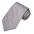 thumbnail image 6 of Jacob Alexander Men's Woven Delicate Vine Pattern Regular Neck Tie - Silver Gray, 6 of 7