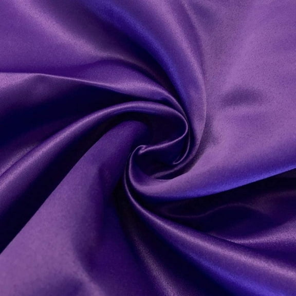 Valentina Textile Inc Matte Satin (Peau de Soie) Duchess Satin Fabric Bridesmaid Dress 58/60" Wide Sold BTY Many Colors (1 Yard, Purple)
