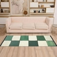 thumbnail image 2 of Yayeee Hallway Runner Rug 2'x6' Non Slip Machine Washable with Rubber Backing, Green and White Plaid Pattern, 2 of 8